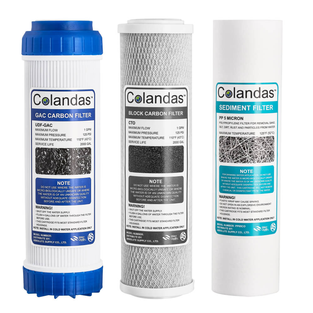 ไส้กรอง COLANDAS รุ่น FCO-3SGAC 3 ขั้นตอน ขนาด 10 นิ้ว 
